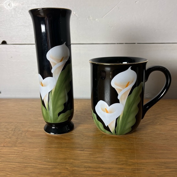 Otagiri Calla Lily — Vintage Mug & Bud Vase Set - Picture 3 of 12